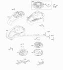 Blower Housing CoverGuards Flywheel Rewind Starter Diagram and Parts List for 114P02-2128-B1  Briggs and Stratton Engine